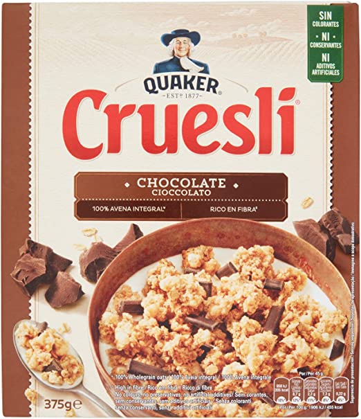 Quaker Cruesli Cioccolato 12x375gr CT  12